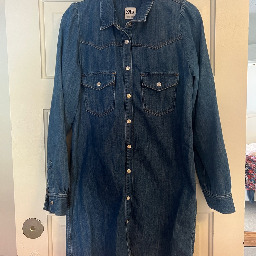 Zara Blue Denim Dress